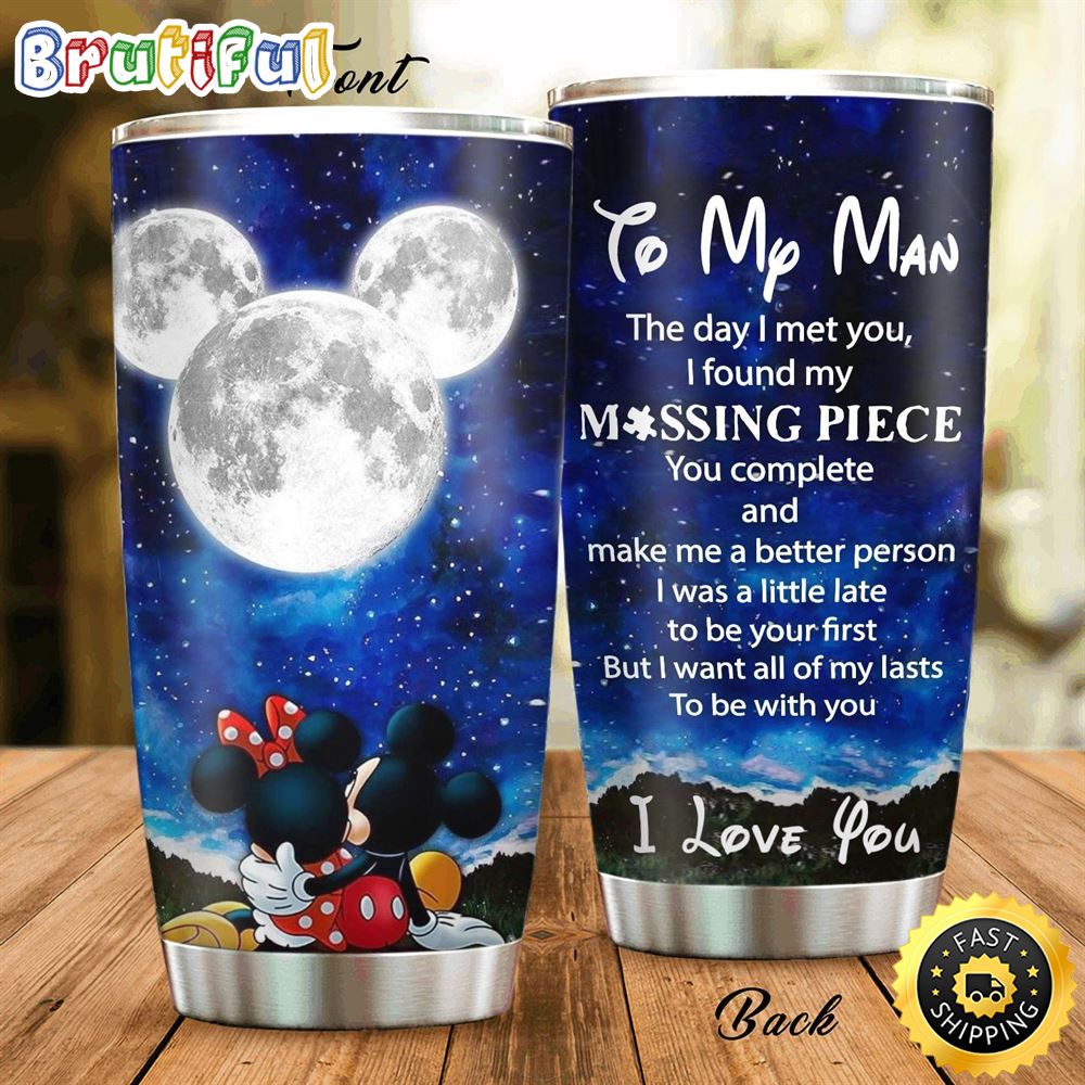 Mickey Mouse To My Man Gift For Lover Day Travel Tumbler