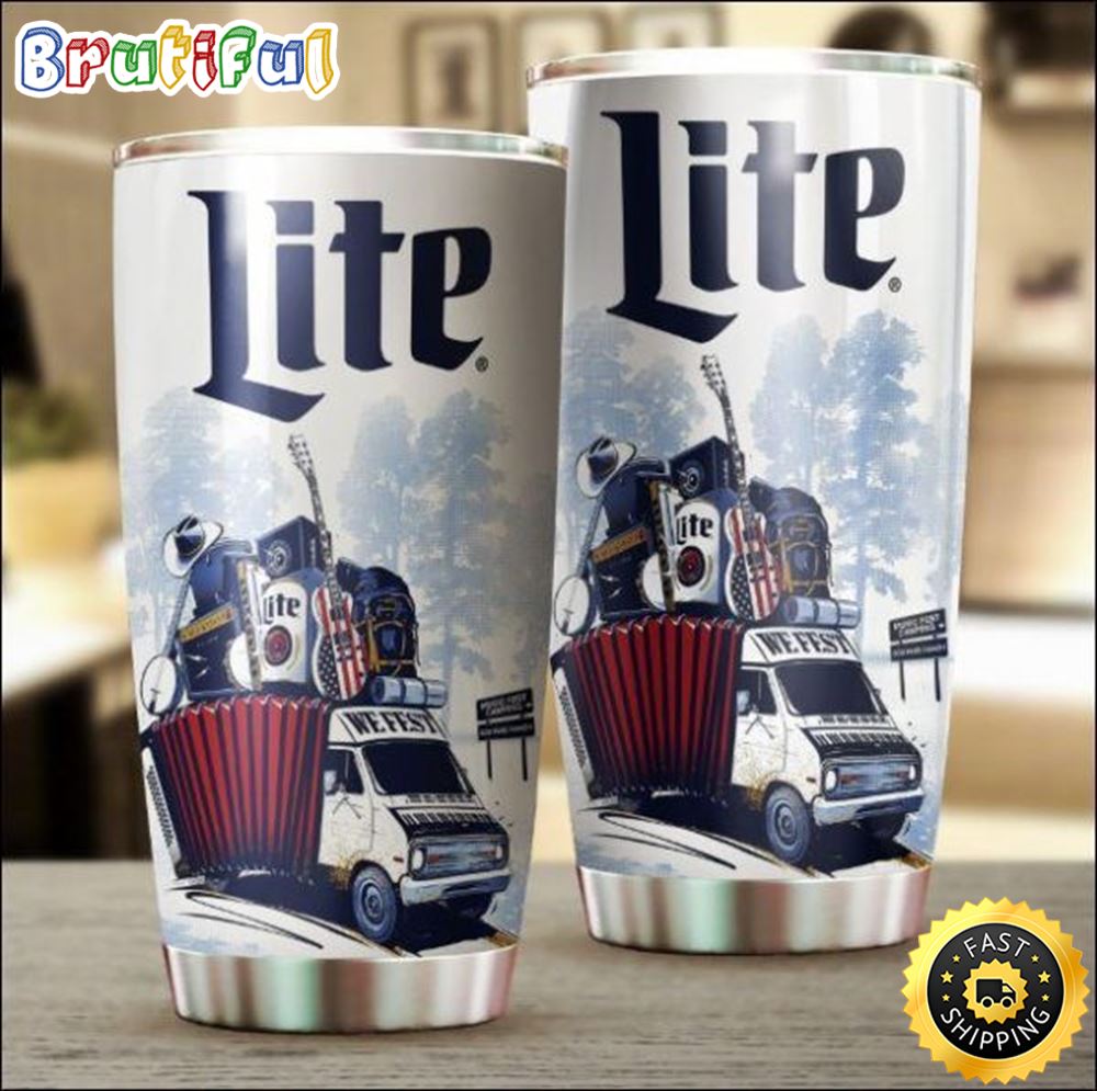 Miller Lite Wefest Los Angeles Dodgers Mlb Gift For Lover Day Travel Tumbler