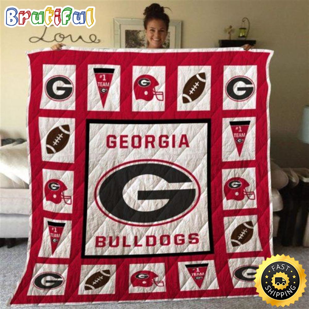 NFL Team Georgia Bulldogs Quilt Blanket