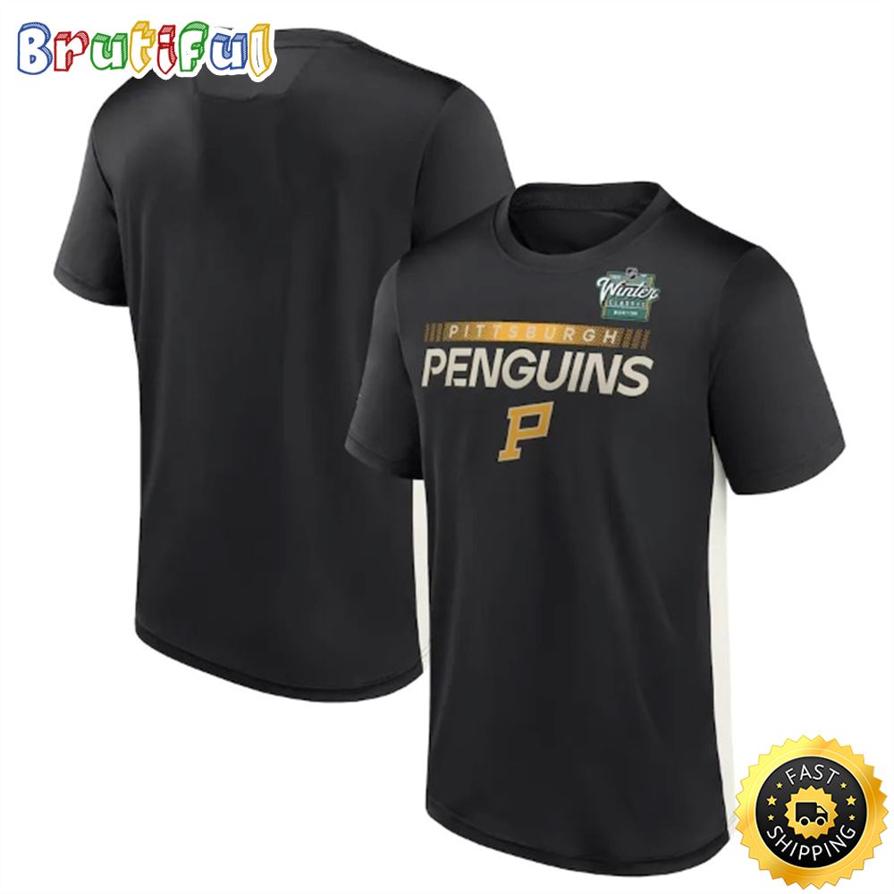 Pittsburgh Penguins Fanatics Branded 2023 NHL Winter Classic Authentic Pro Black T shirt