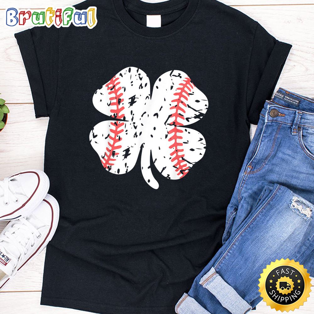 St. Patrick s Day Shamrock Baseball Saint Paddy s Kids Boys T Shirt