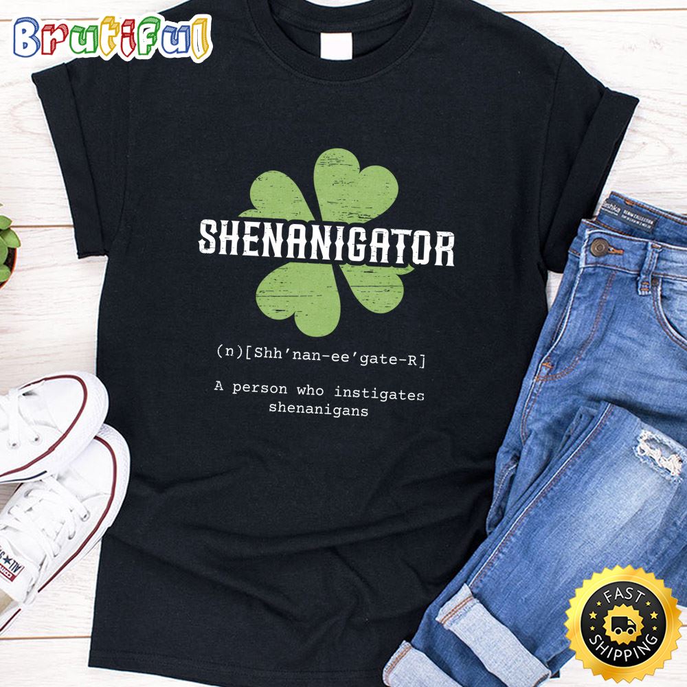 St. Patricks Day Irish Shenanigator Lucky Funny Cloverleaf Unisex T Shirt