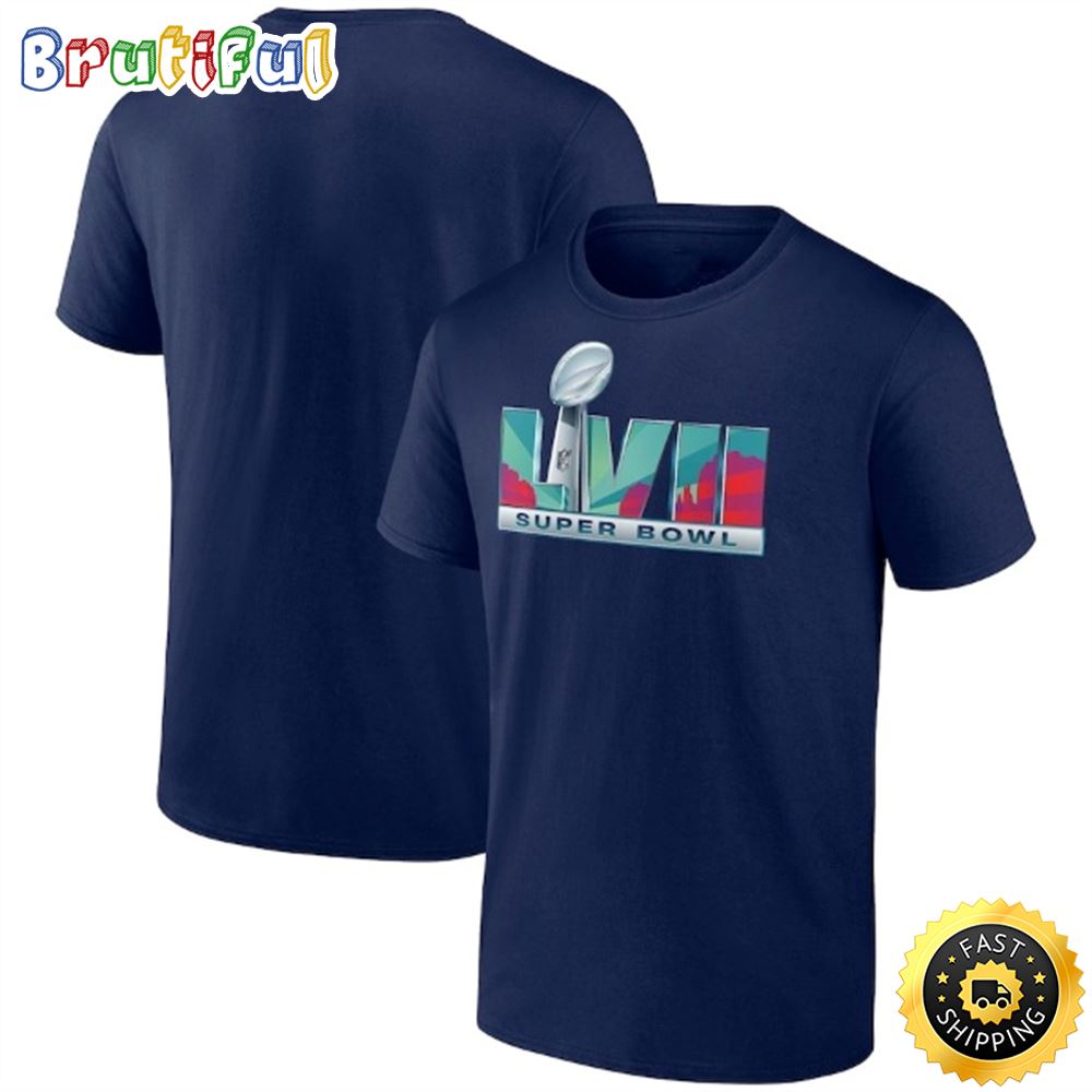 Super Bowl LVII Fanatics Branded 2023 SB Logo Navy T shirt