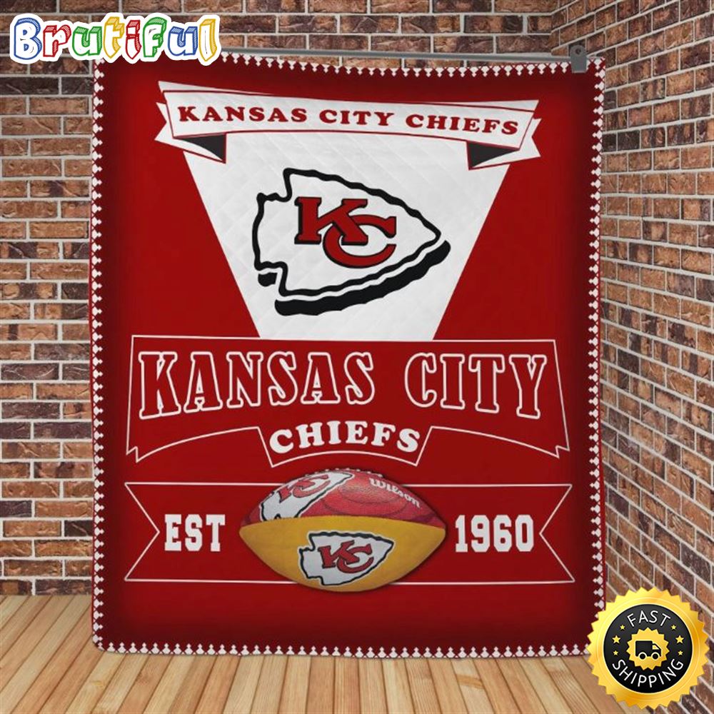 Team Kansas City Chiefs NFL Football Collection Quilt Blanket