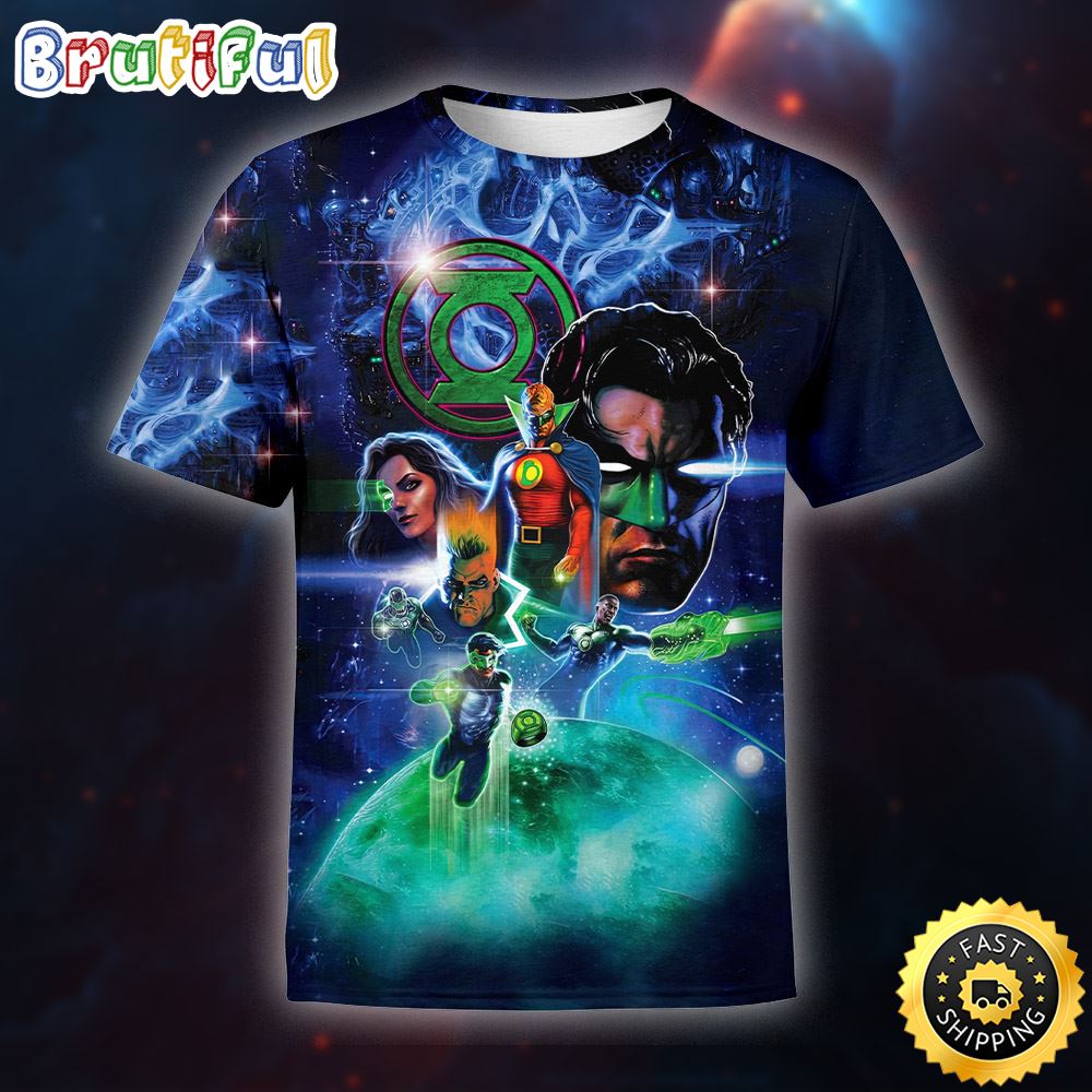 The Green Lantern Corps Poster 3d T Shirt All Over Print Shirts