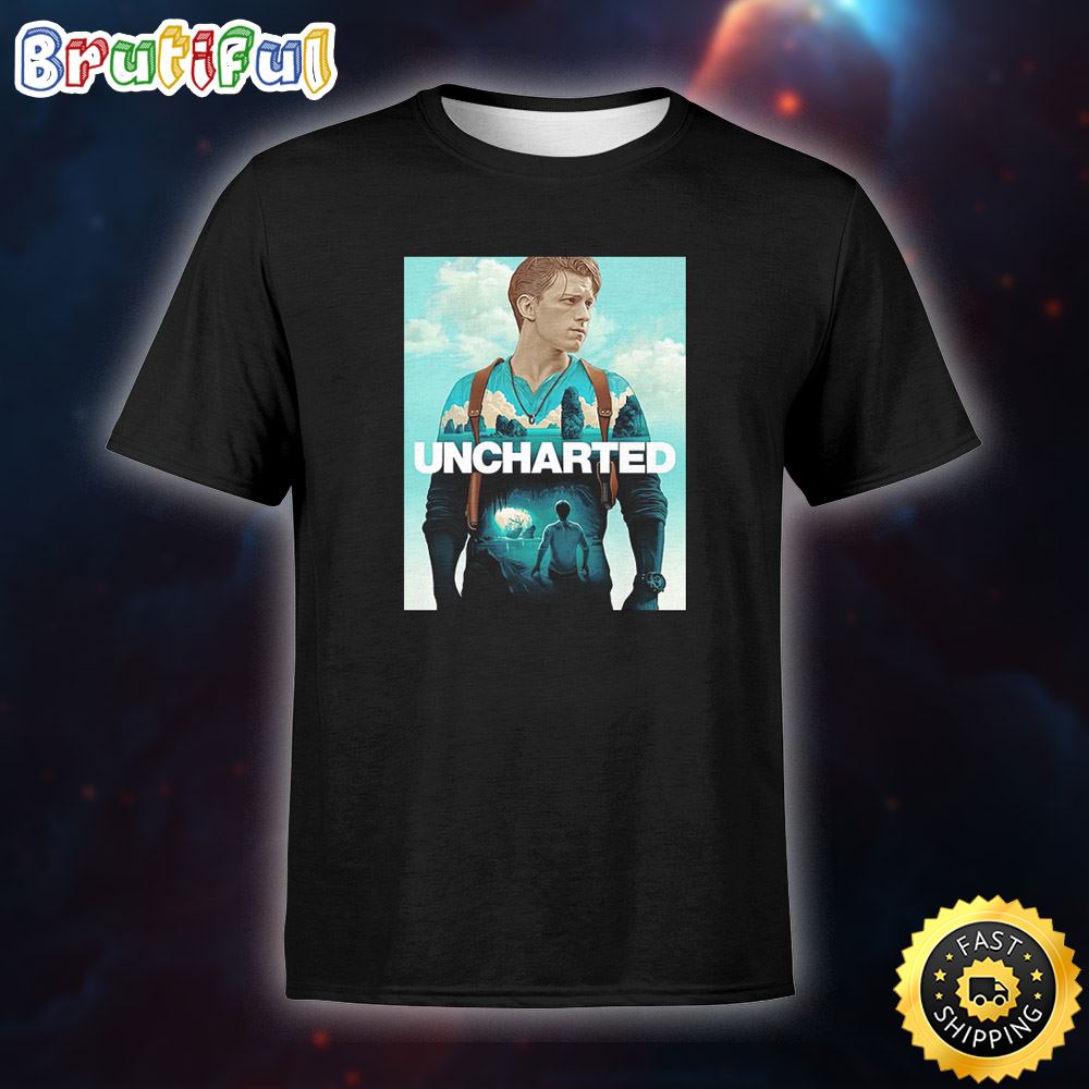 Tom Holland Uncharted Poster T-Shirt Tom Holland Uncharted Poster T-Shirt