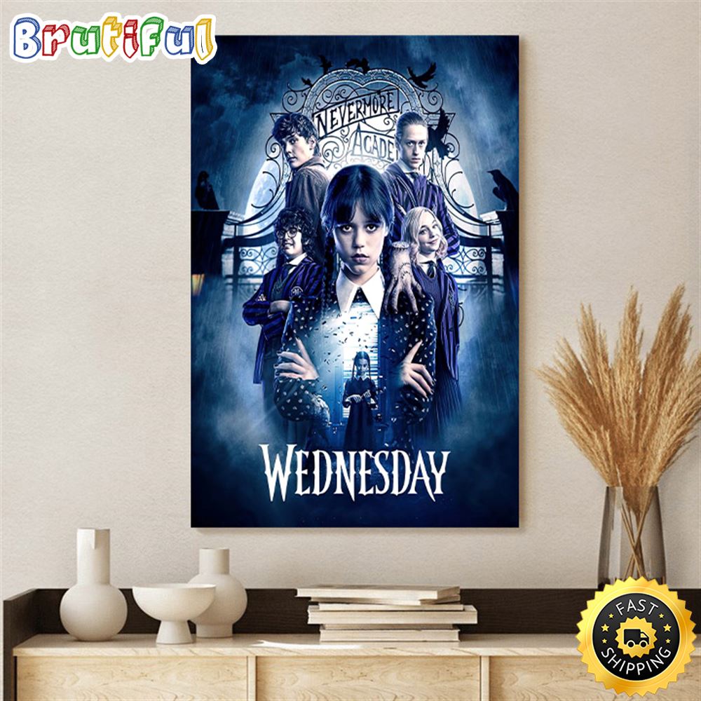 Wednesday Nevermore Academy Poster Canvas 1