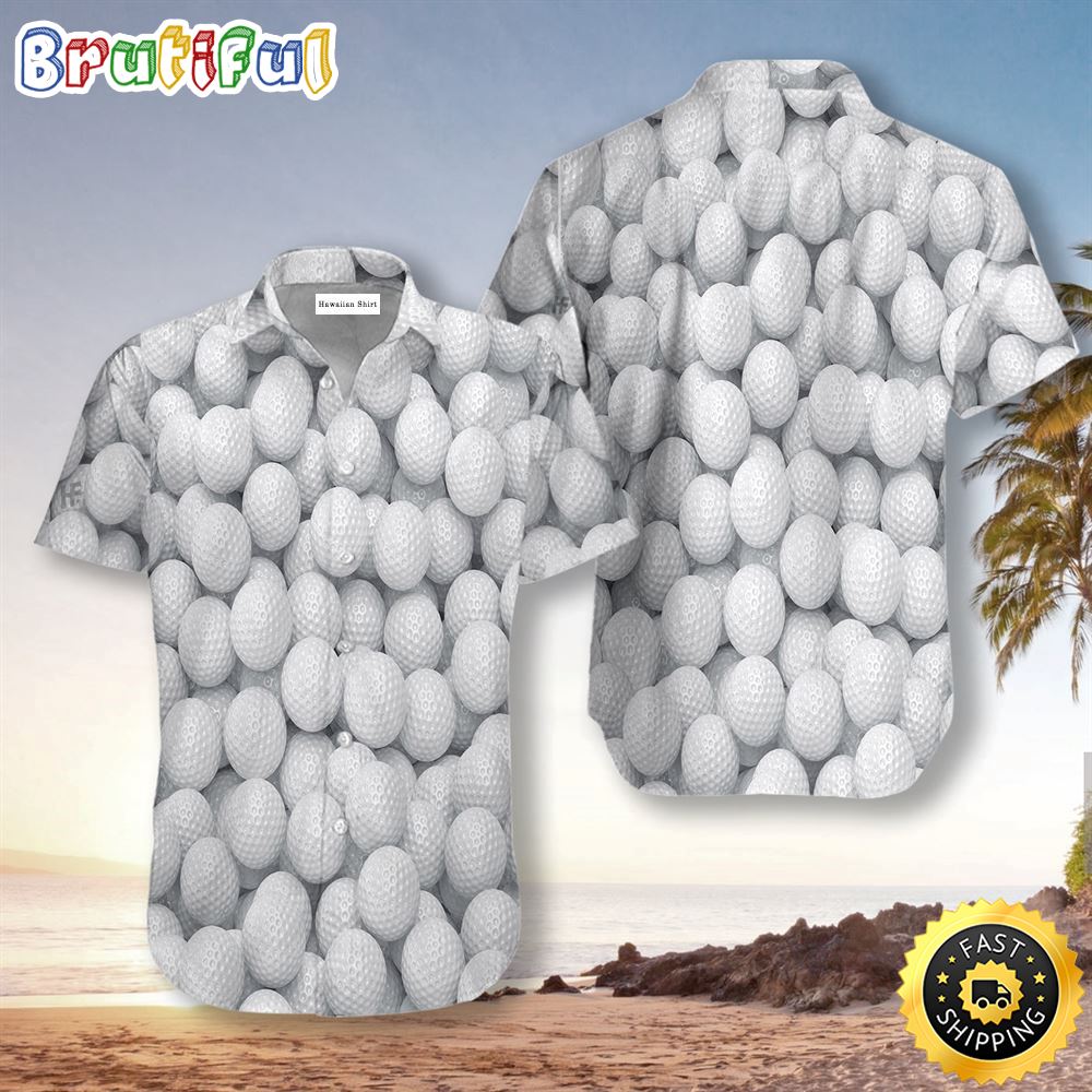 3D Render Golf Balls Hawaiian Golf Shirt For Sport Lovers In Summer fqpxo2