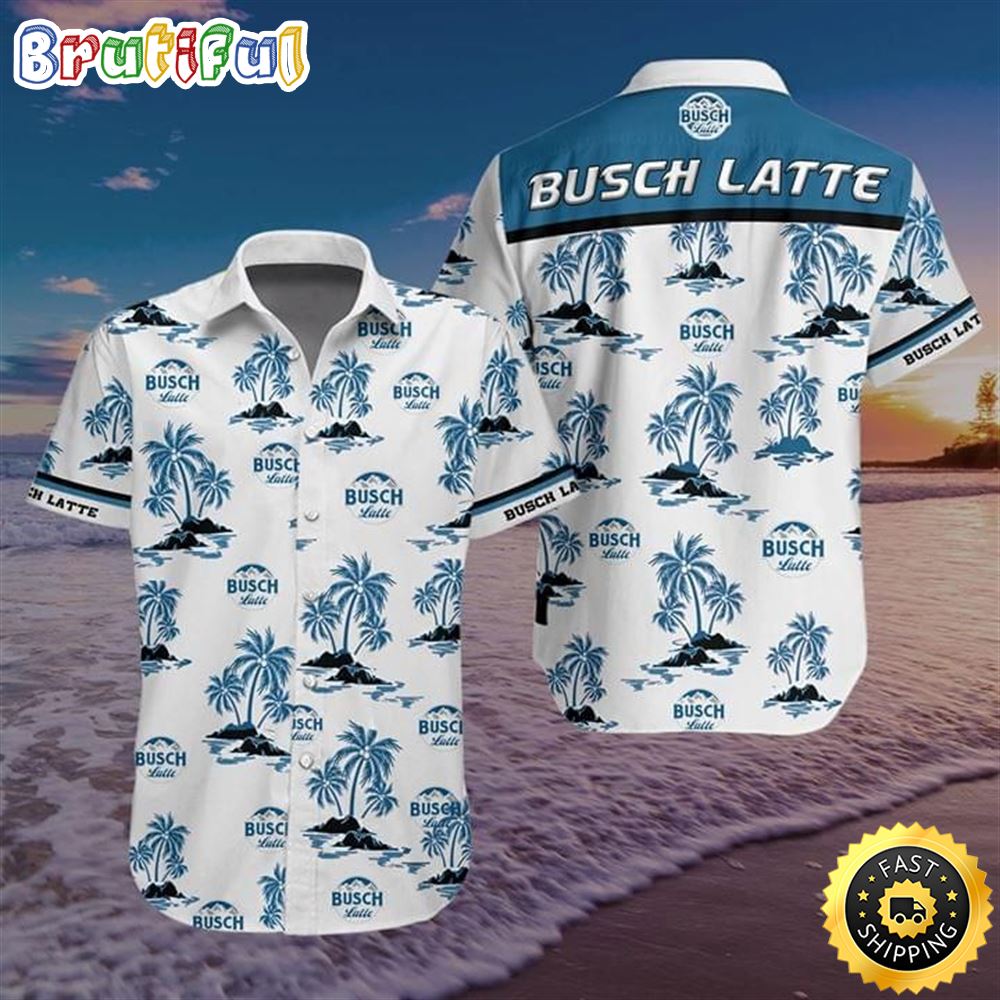 Busch Latte Beer Summer Beach Hawaiian Shirt xjmhxb