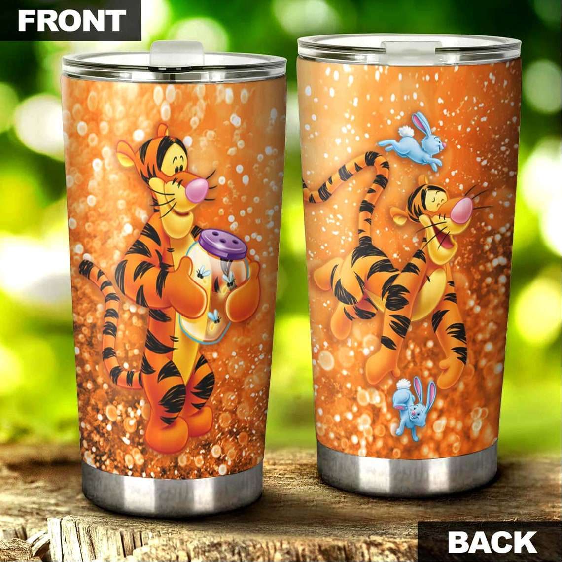 Cartoon Movie Tigger Orange Stainless Steel Tumbler For Disney Fan mnja52