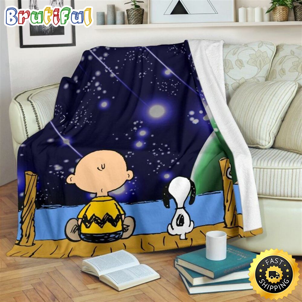 Charlie Brown And Snoopy Stargazing Fleece The Peanuts Movie Snoopy Dog