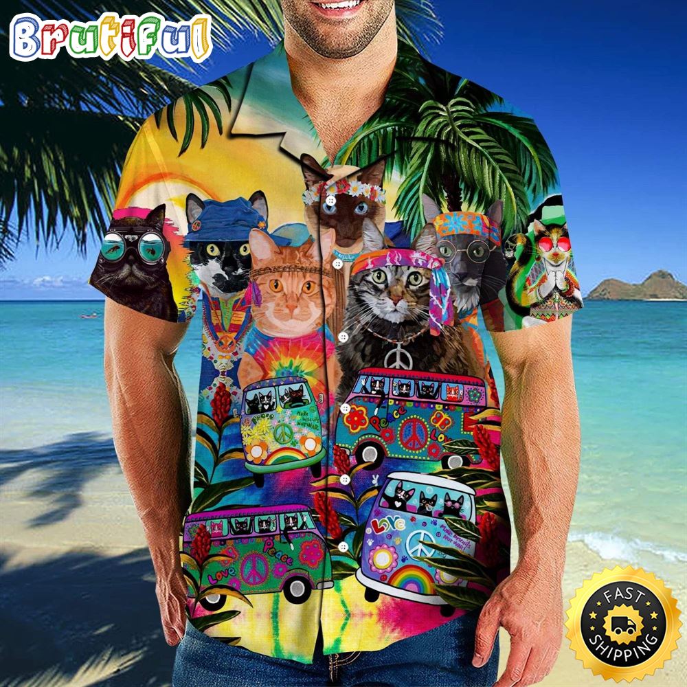Colorful Amazing Design Hippie Hawaiian Shirt Beachwear For Men Gifts For Young Adults 1 ypj6wp
