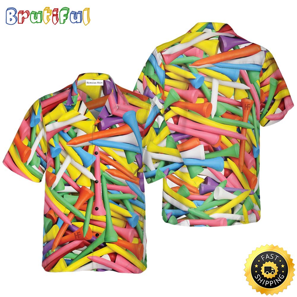 Colorful Golf Tee Hawaiian Golf Shirt For Sport Lovers In Summer pwpmzz