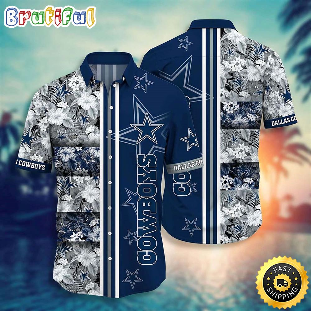 Dallas Cowboys NFL Graphic Tropical Pattern 3D Printed Beach Shirt Summer Best Gift For Fans Hawaiian Shirt g8vqqq
