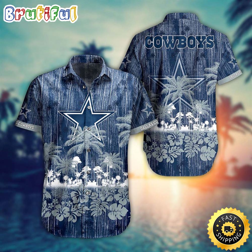 Dallas Cowboys NFL Hawaii Graphic Tropical Pattern Style Summer Hawaiian Shirt a0ypnh