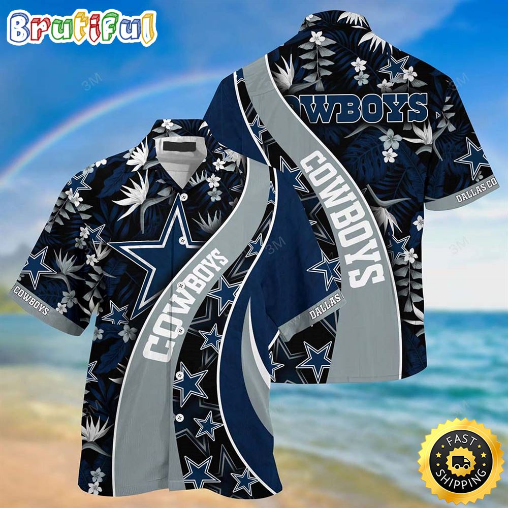 Dallas Cowboys NFL With Tropical Pattern For Your Loved Ones Hawaiian Shirt smfq3i