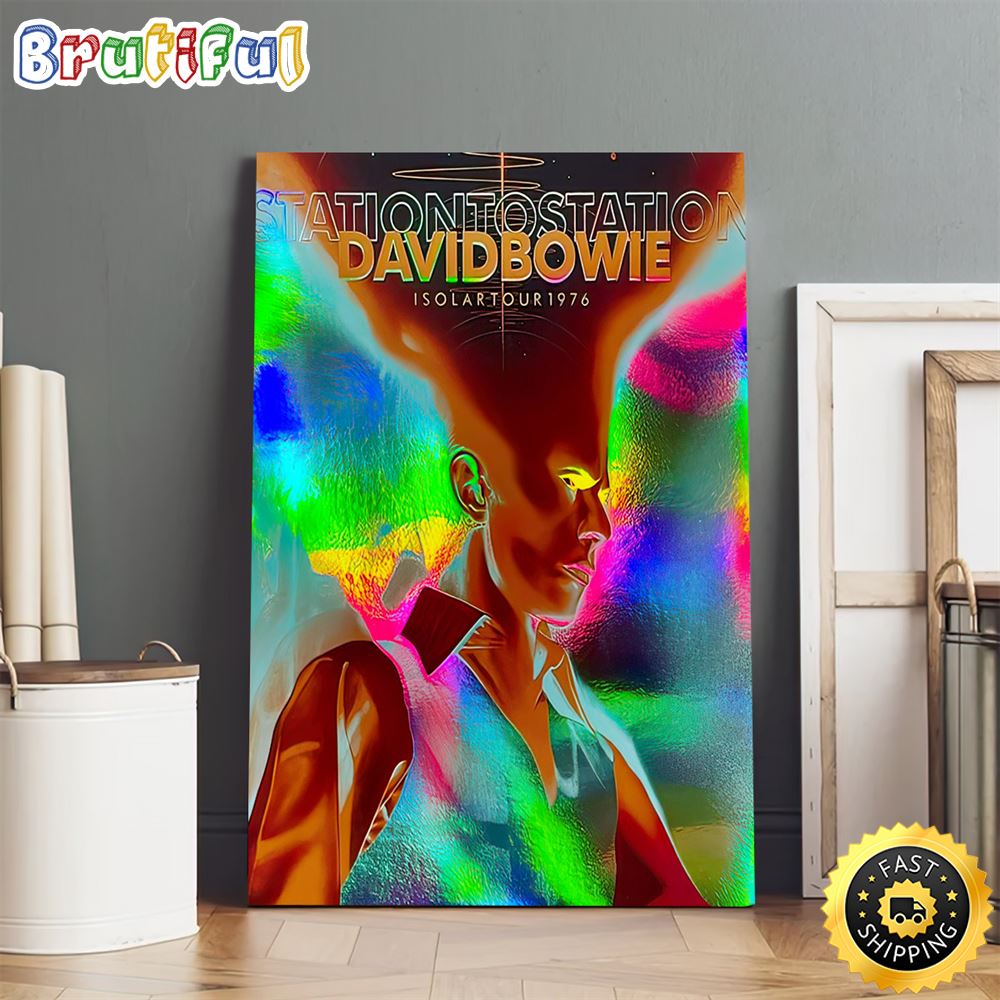 David Bowie 1976 Isolar Tour World 2023 Poster Canvas bvekn9