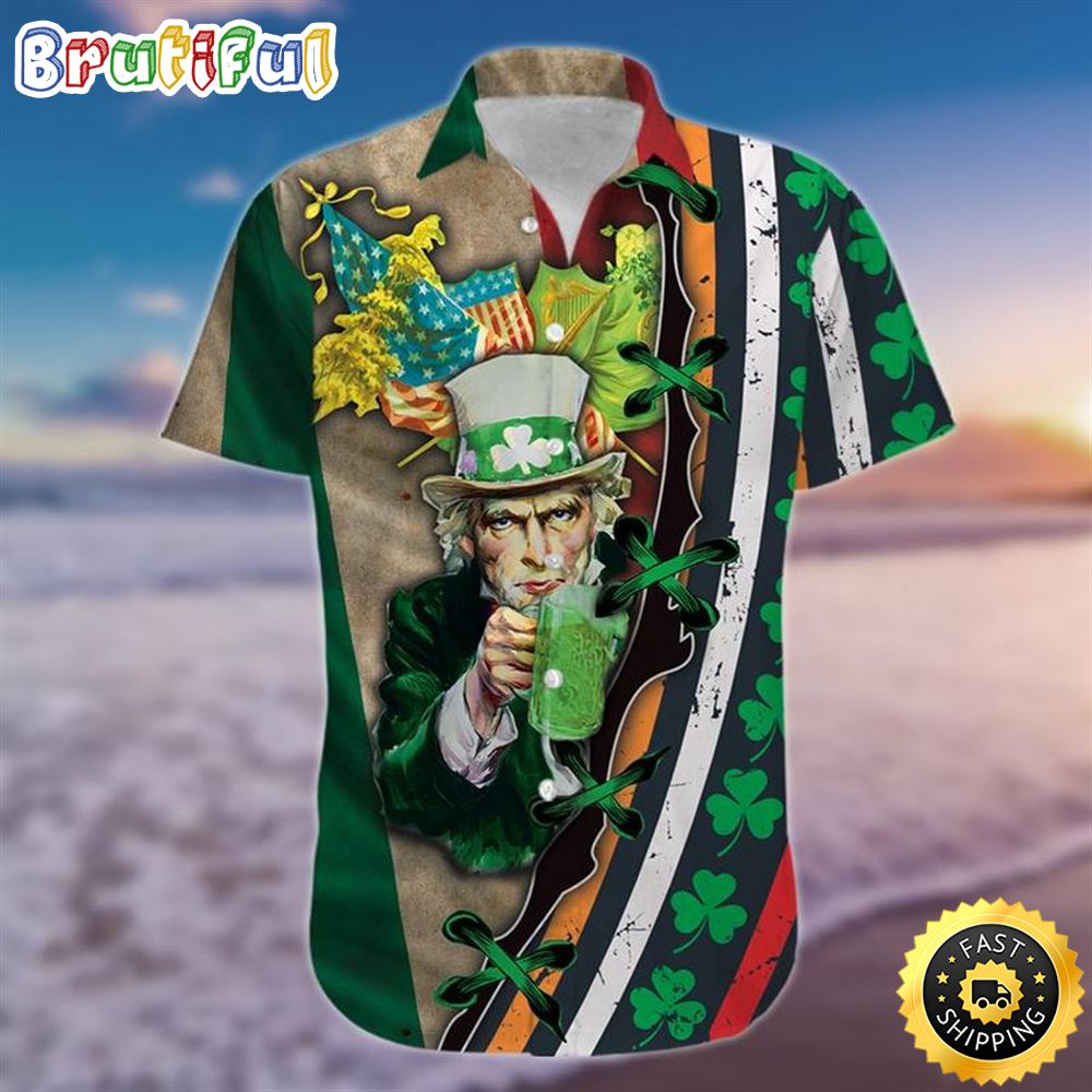 Drink Beer Saint Patricks Day Hawaiian Shirt bjjglm