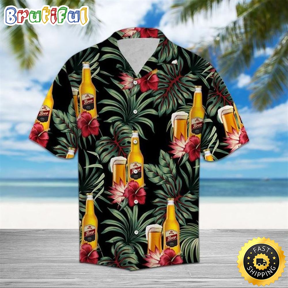 Drink Beer Summer Beer Tropical Hawaiian Shirt rbayls