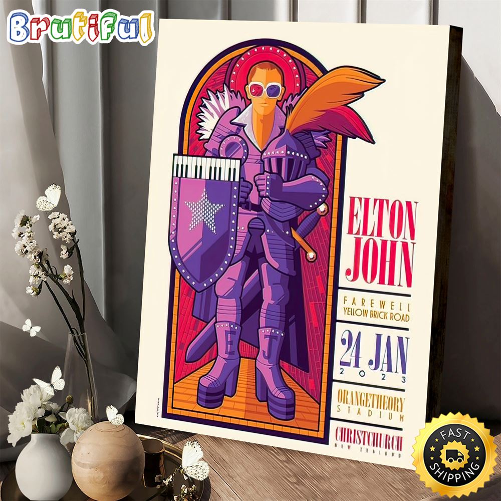Elton John Tour Orangetheory Stadium Christchurch New Zealand January 24 2023 Poster Canvas nn62ig