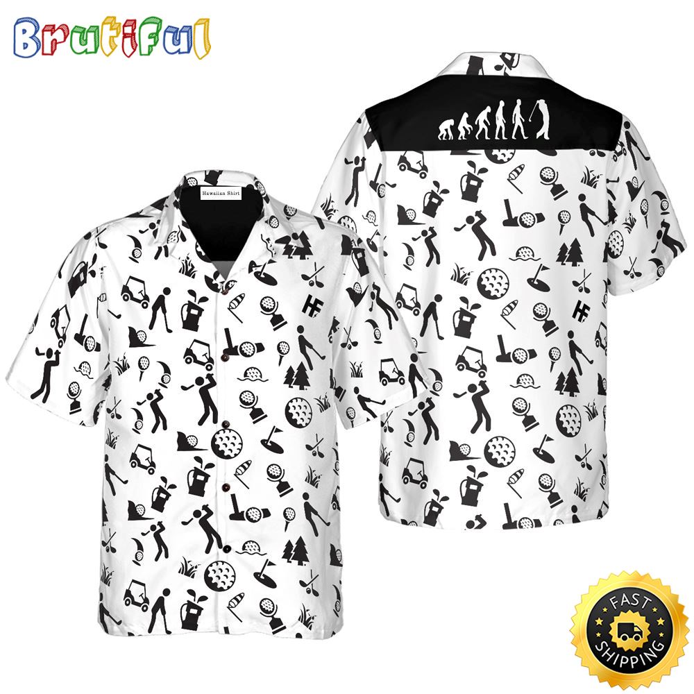 Golf Evolution Hawaiian Golf Shirt For Sport Lovers In Summer ix9avi