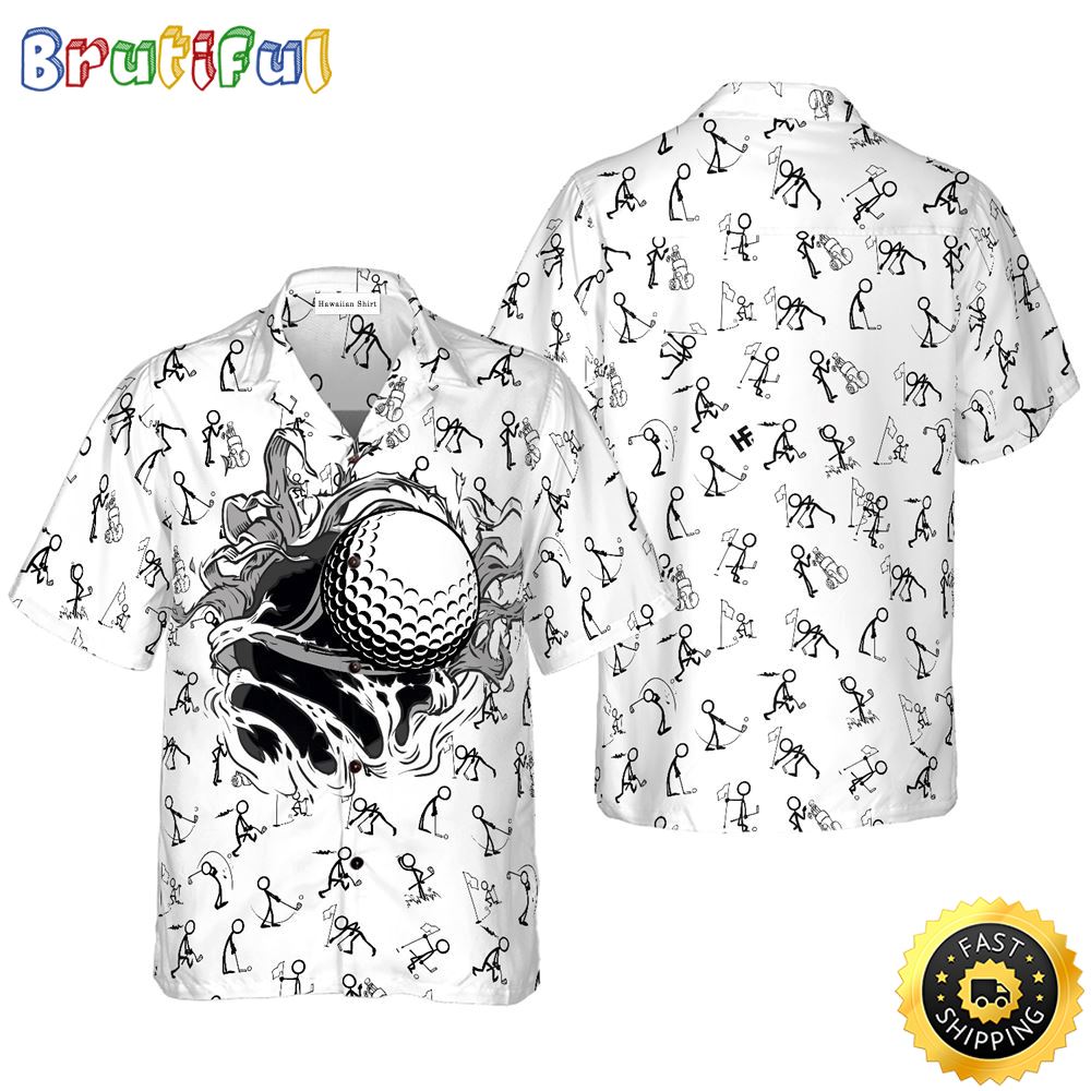 Golf Hole Breakthrough Hawaiian Golf Shirt For Sport Lovers In Summer lwrikw