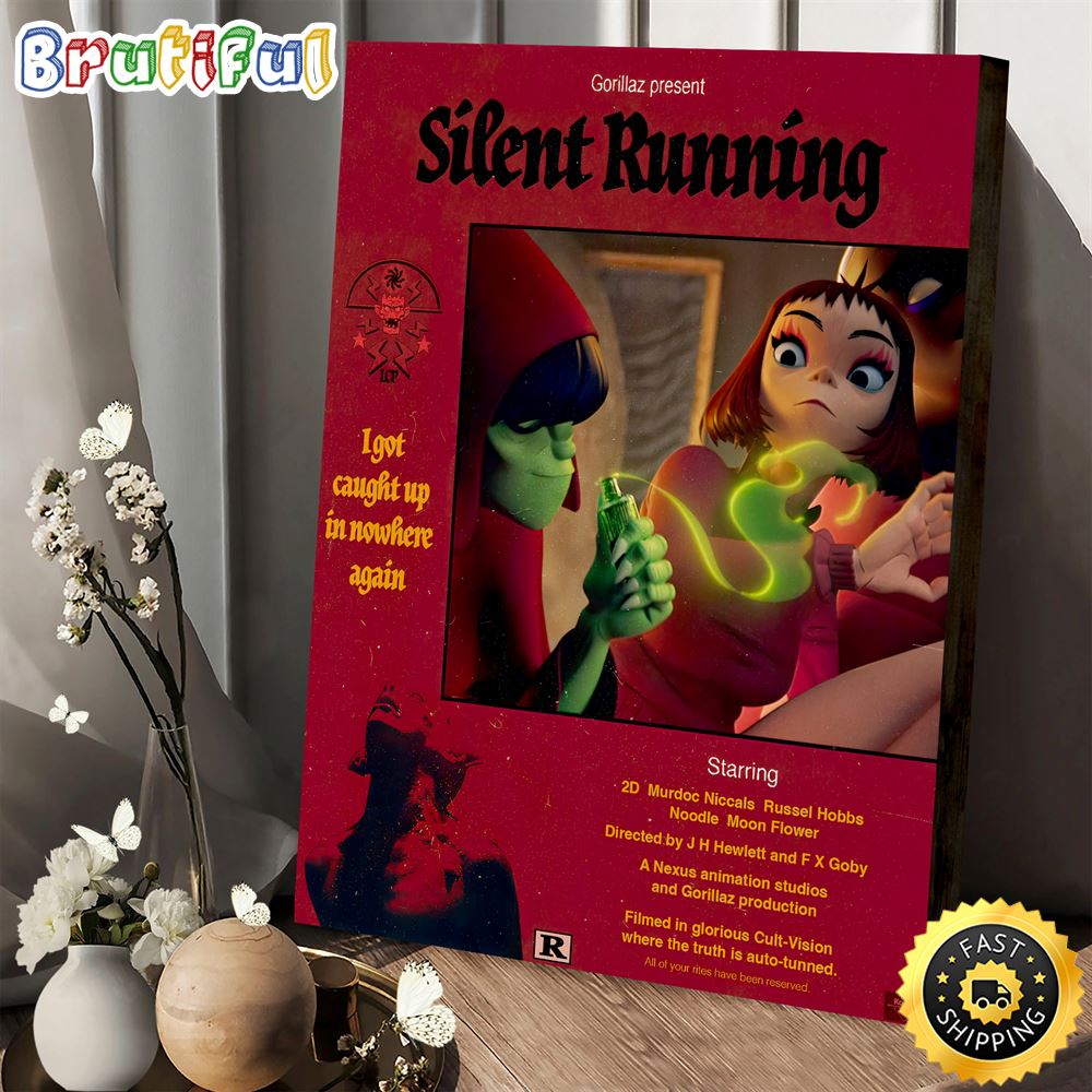 Gozillaz Present Silent Running I Got Caught Up In Nowhere Again Canvas Poster h7k2xi