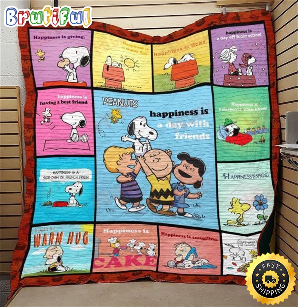 Happiness Is Snoopy The Peanuts Movie Snoopy Dog Blanket