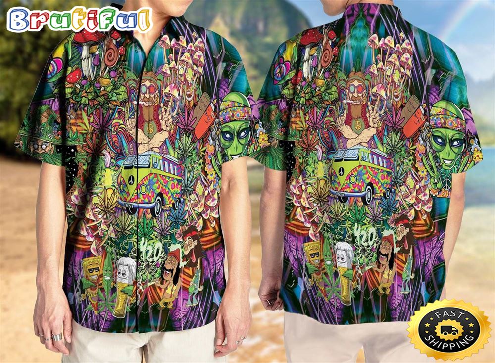 Higozy Amazing Hippie Hawaiian Shirt Beachwear For Men Gifts For Young Adults 1 kmrklb