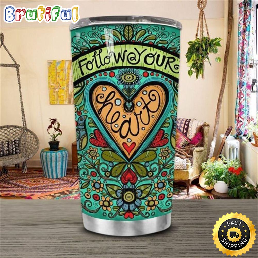 Hippie Heart Secret Place Stainless Steel Cup Tumbler d3d71v