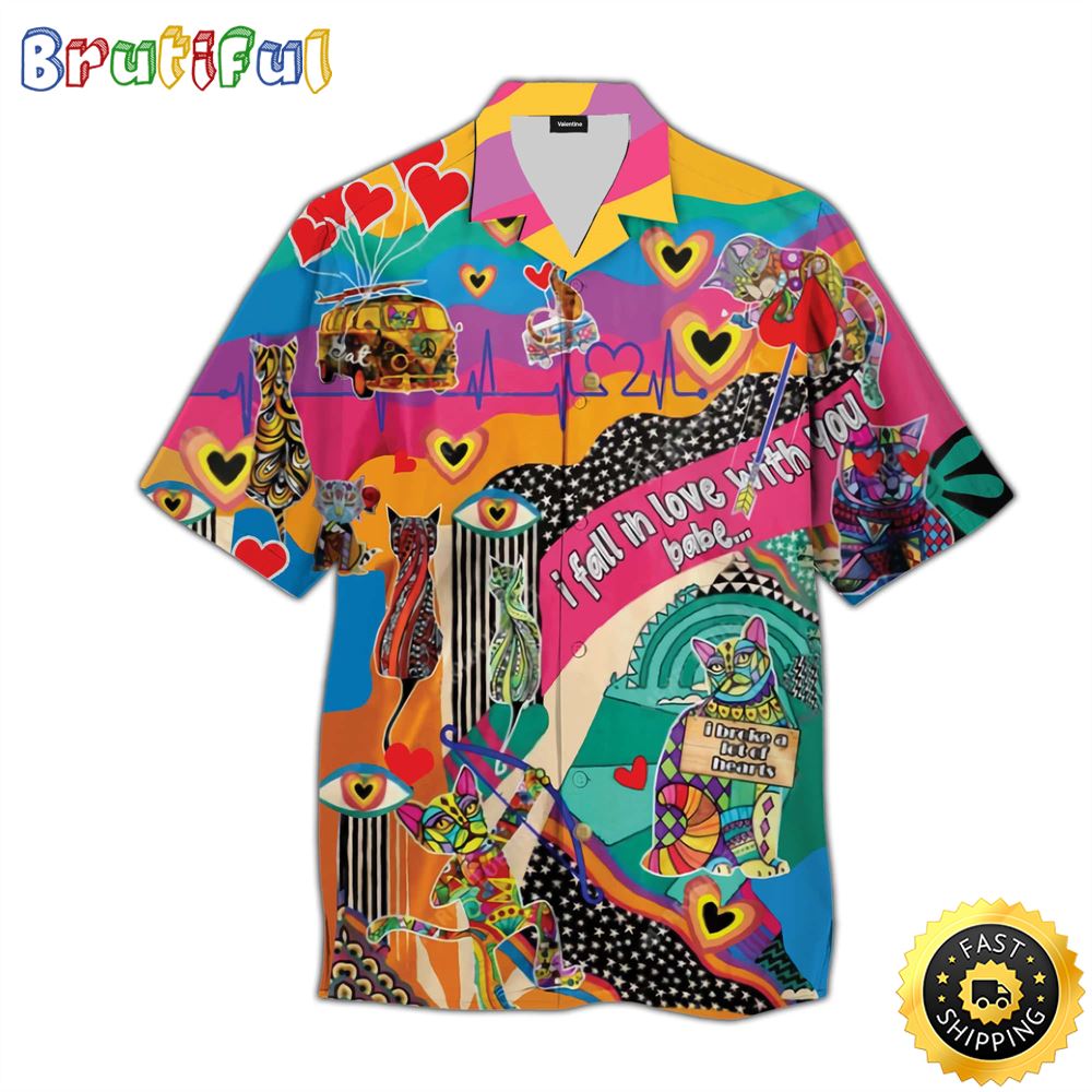 I Fall In Loe With You Babe Hippie Hawaiian Shirt Beachwear For Men Gifts For Young Adults 1 aexmpu