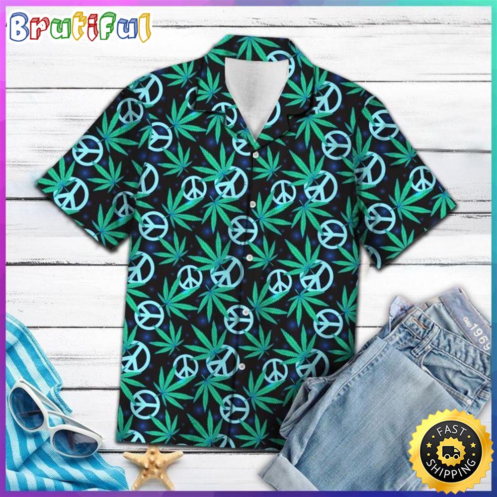 Leaves Hippie Hawaiian Shirt Beachwear For Men Gifts For Young Adults 1 dxvexa