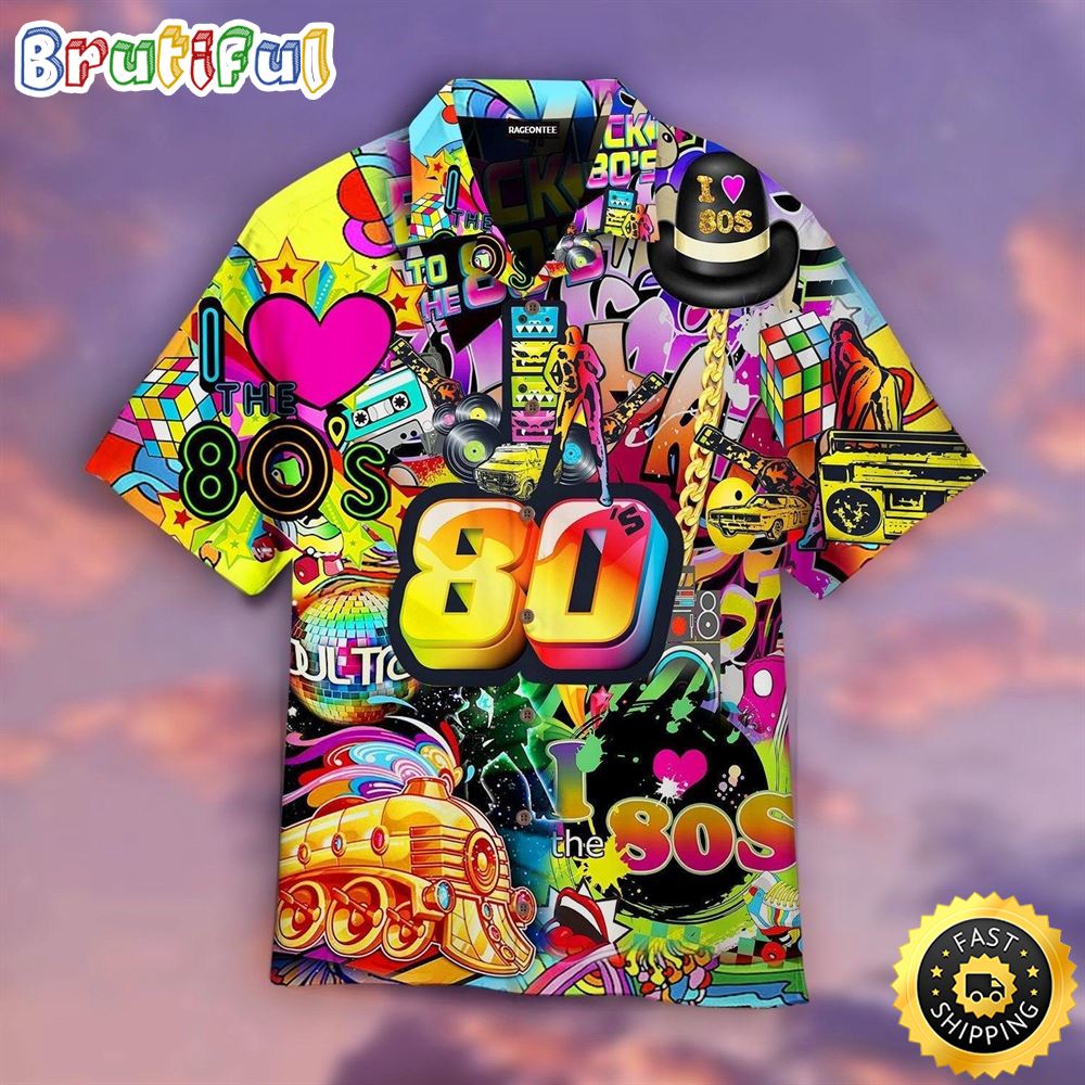 Life Is Better With 80s Music Party Colorful Aloha Hawaiian Shirt fcfoh6
