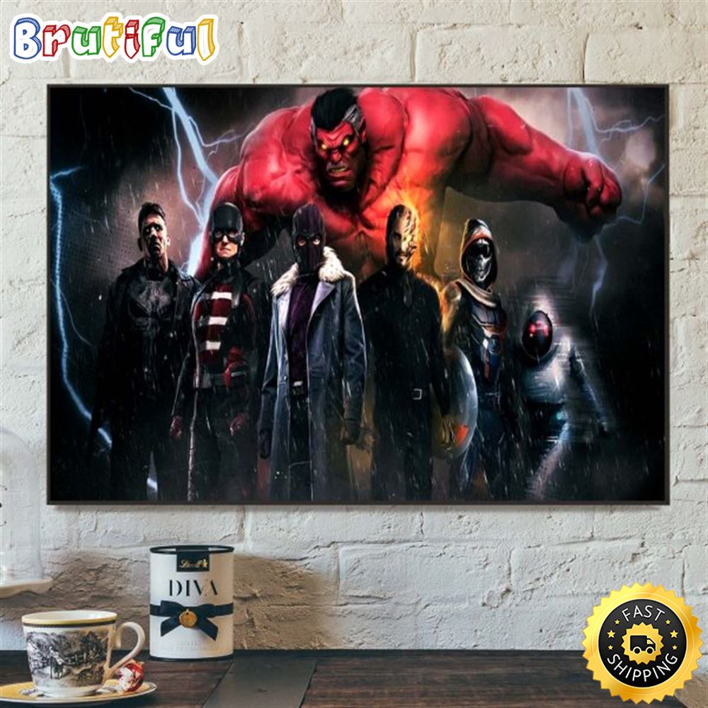 Marvel Studios Thunderbolts Official Movie Poster Canvas yjclqp