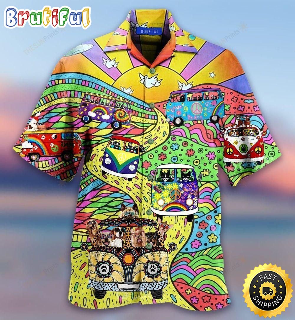 Multicolor Amazing Design Hippie Hawaiian Shirt Beachwear For Men Gifts For Young Adults 1 stx0xs