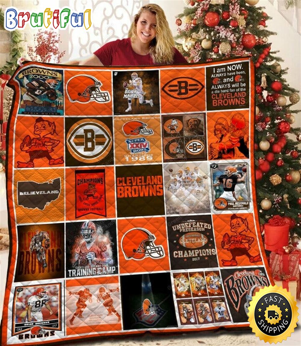 NFL Cleveland Browns Orange For Fan NFL Football Blanket Gift dqpa8b