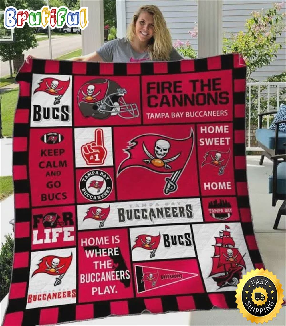 NFL Tampa Bay Buccaneers Red Fire The Cannons For Fan NFL Football Blanket Gift aapsg1