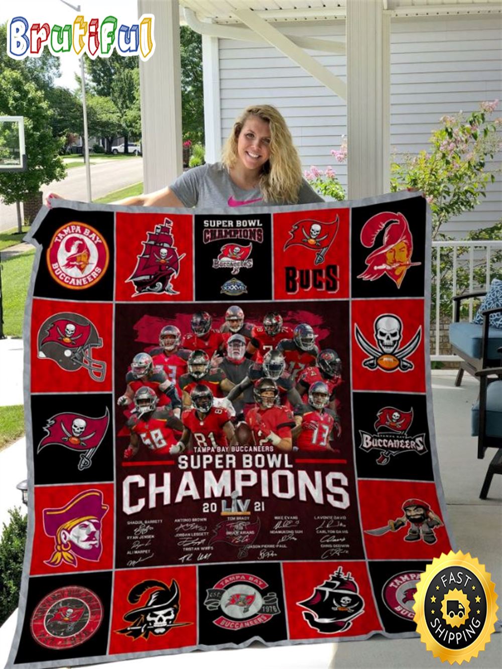 NFL Tampa Bay Buccaneers Super Bowl Champions For Fan NFL Football Blanket Gift kqfq9d