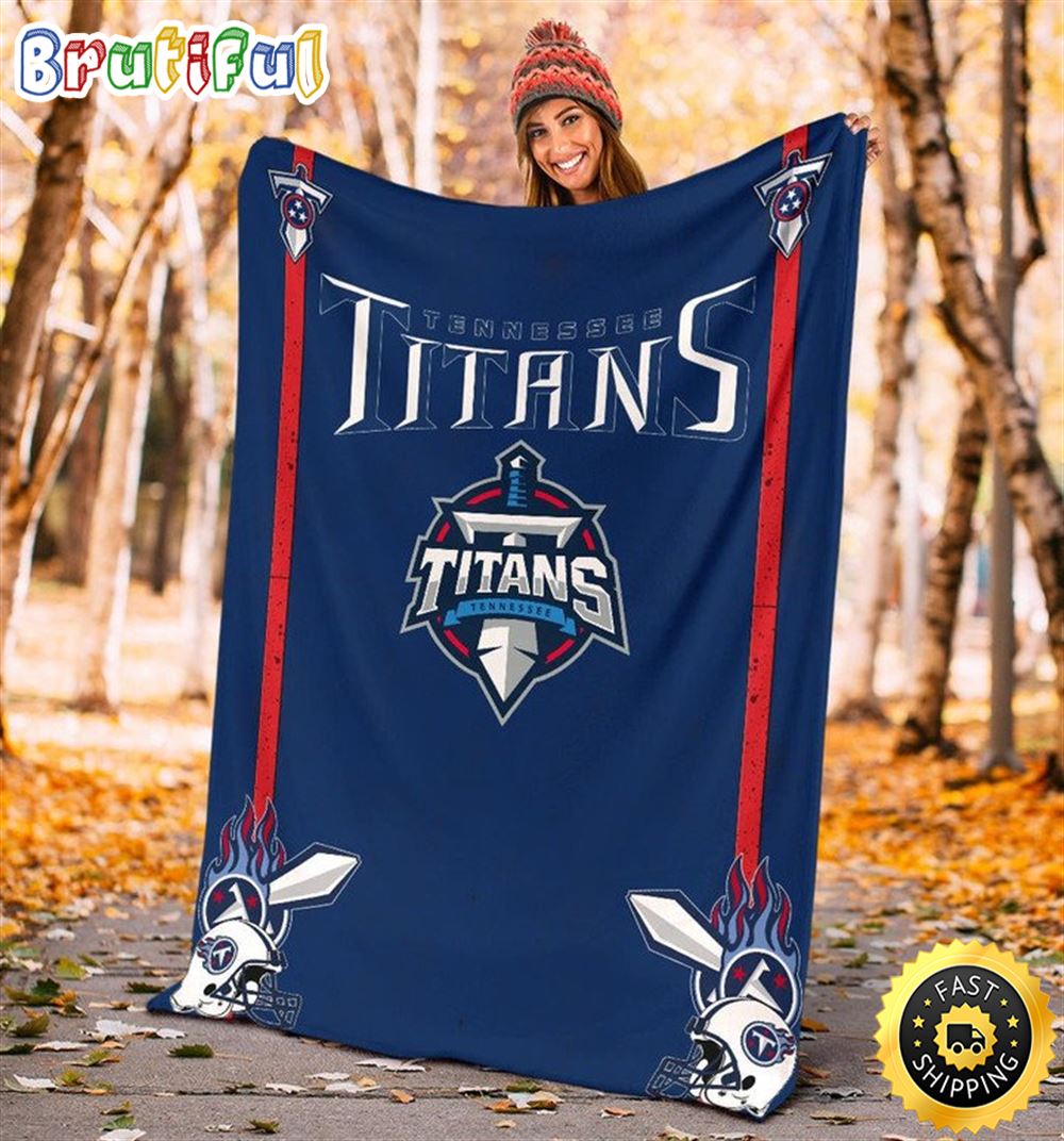 NFL Tennessee Titans Navy Blue For Fan NFL Football Blanket Gift imqwpt