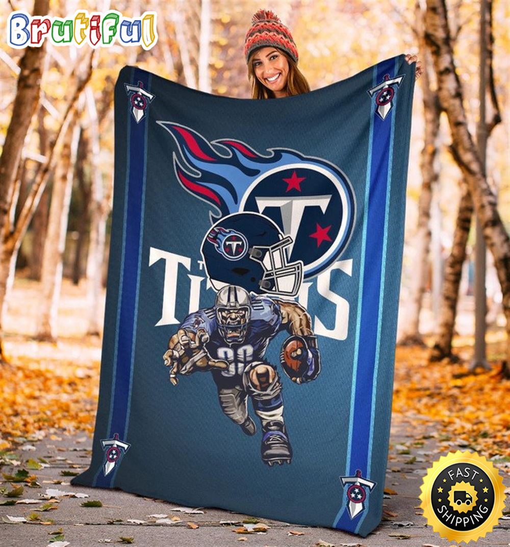 NFL Tennessee Titans Navy Blue Helmet For Fan NFL Football Blanket Gift ppae8h