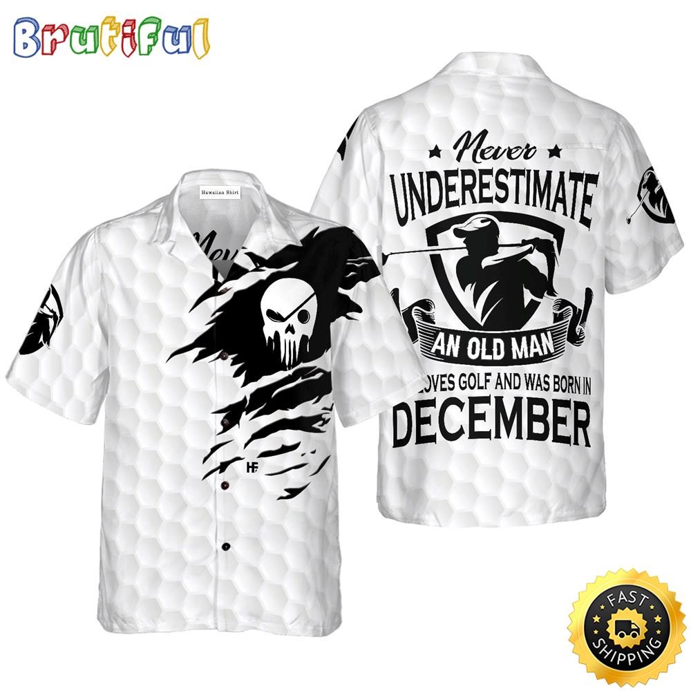 Never Underestimate A Golfer Born In December Golf Hawaiian Golf Shirt For Sport Lovers In Summer c0mhr7