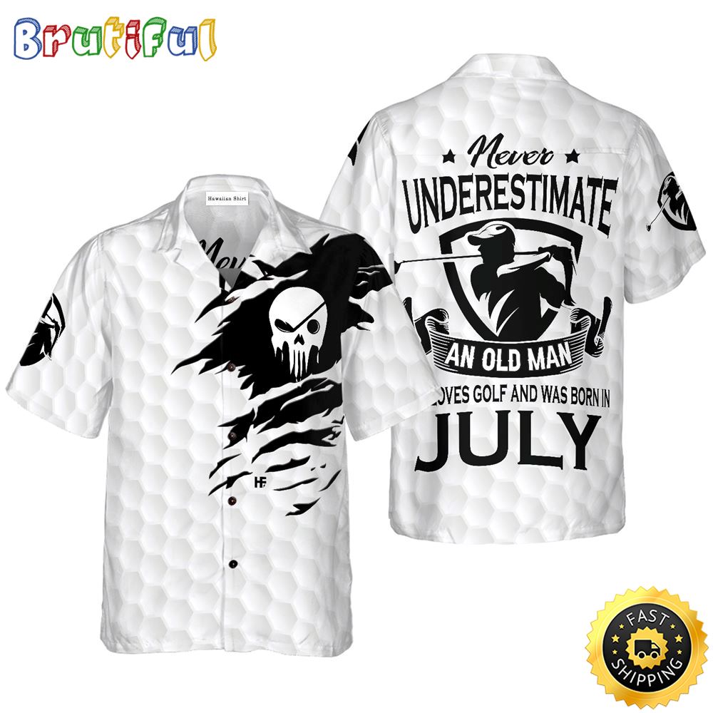 Never Underestimate A Golfer Born In July Golf Hawaiian Golf Shirt For Sport Lovers In Summer z8qodb