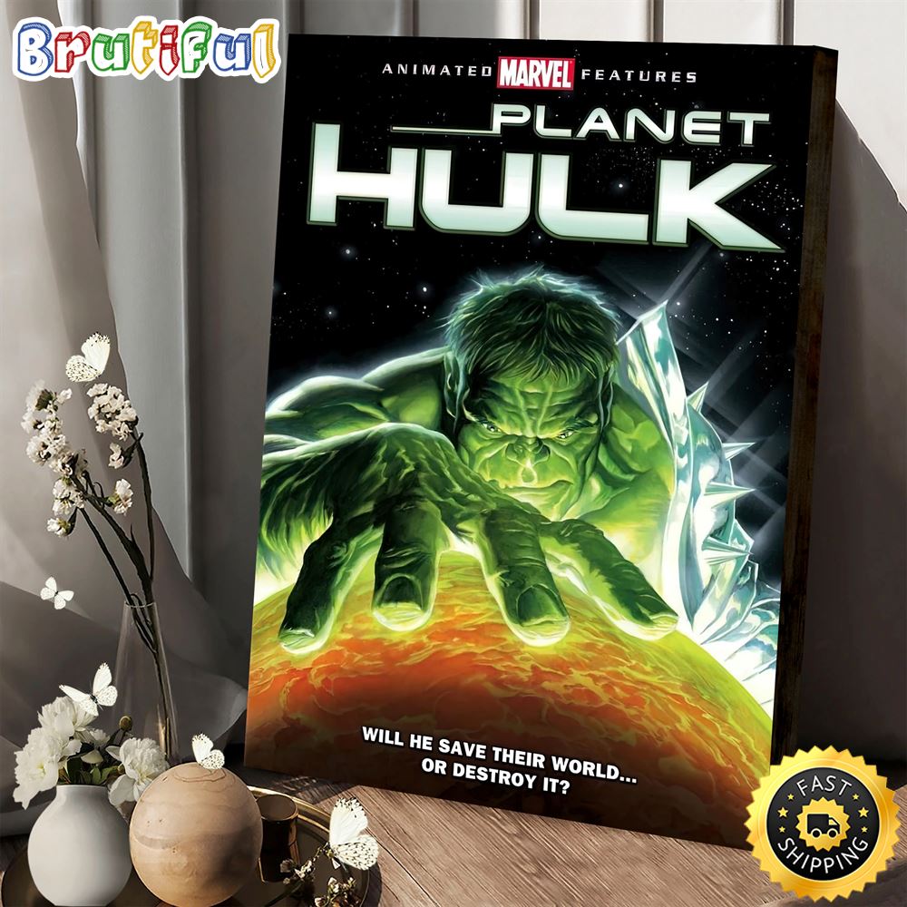 Palnet Hulk Will He Save Their World Poster Canvas