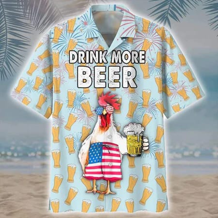 Rooster Beer Hawaiian Shirt Summer Men Hawaiian Shirts jqk4s7