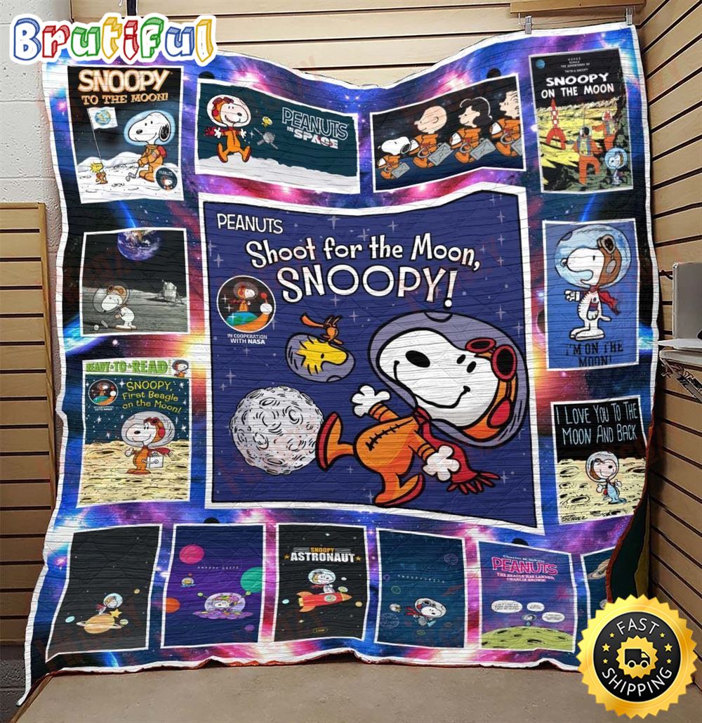 Snoopy To The Moon The Peanuts Movie Snoopy Dog Blanket