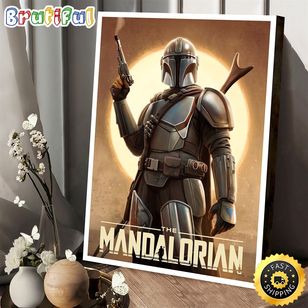 The Mandalorian Fan art Poster Canvas