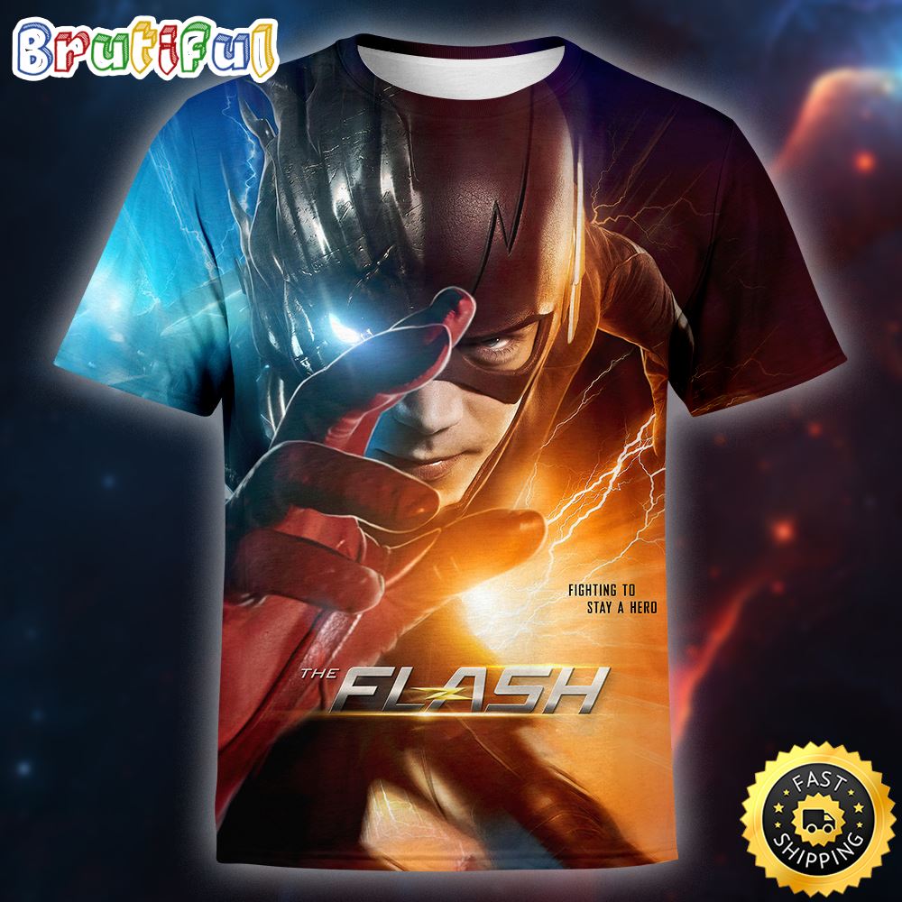 The Flash Season 9 Fighting To Stay A Herro 3d T Shirt All Over Print Shirts nyeqay