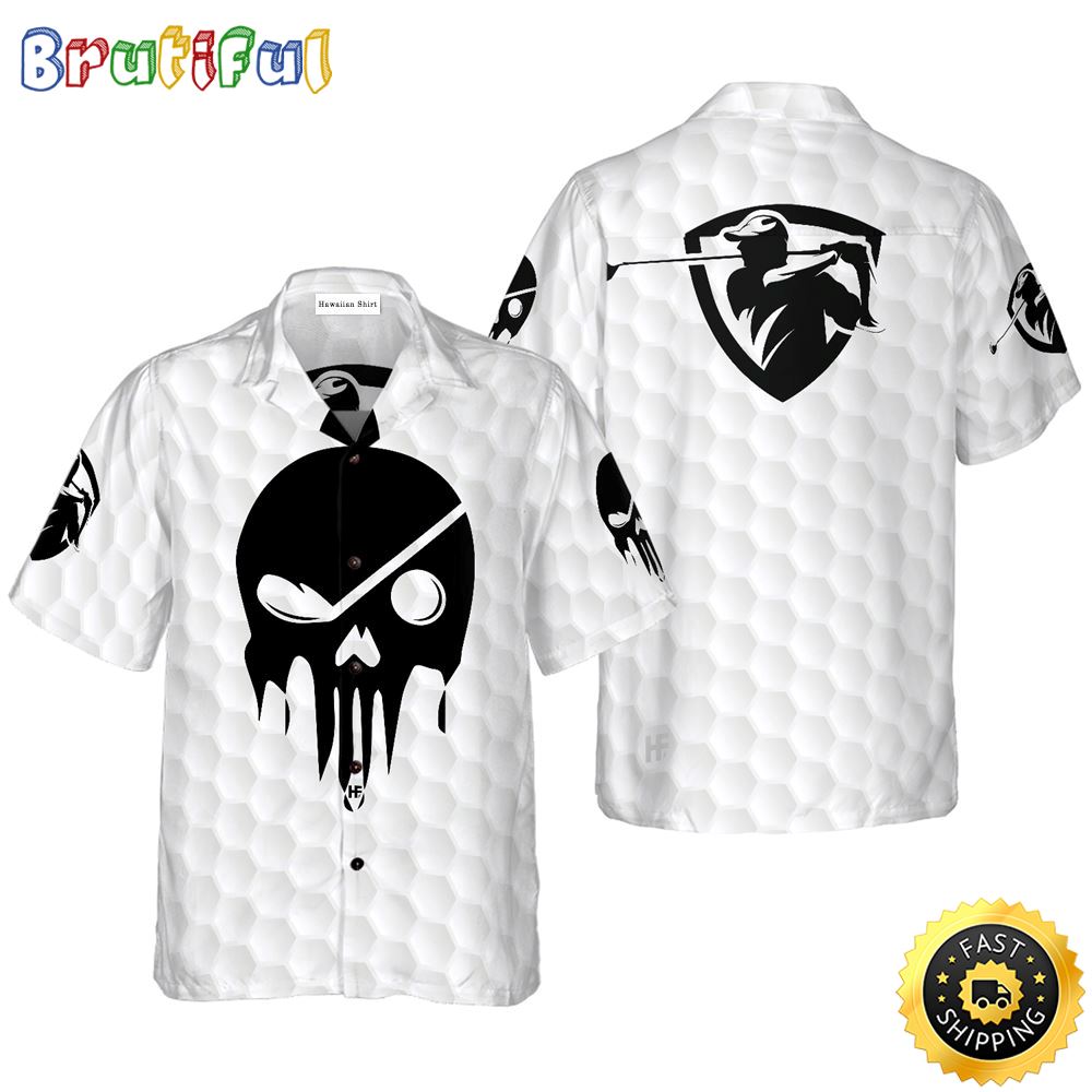 The Golf Skull V2 Hawaiian Golf Shirt For Sport Lovers In Summer abuf5y