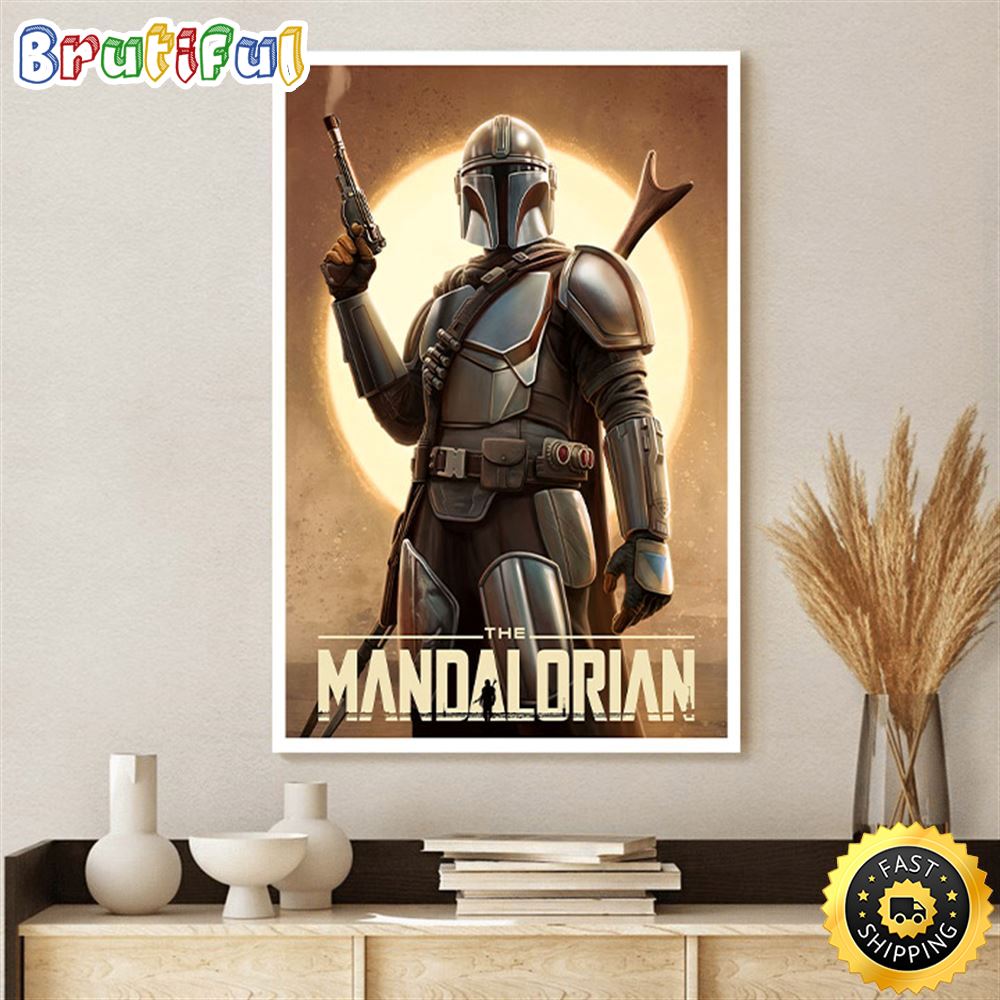 The Mandalorian Fan art Poster Canvas jtm5ne
