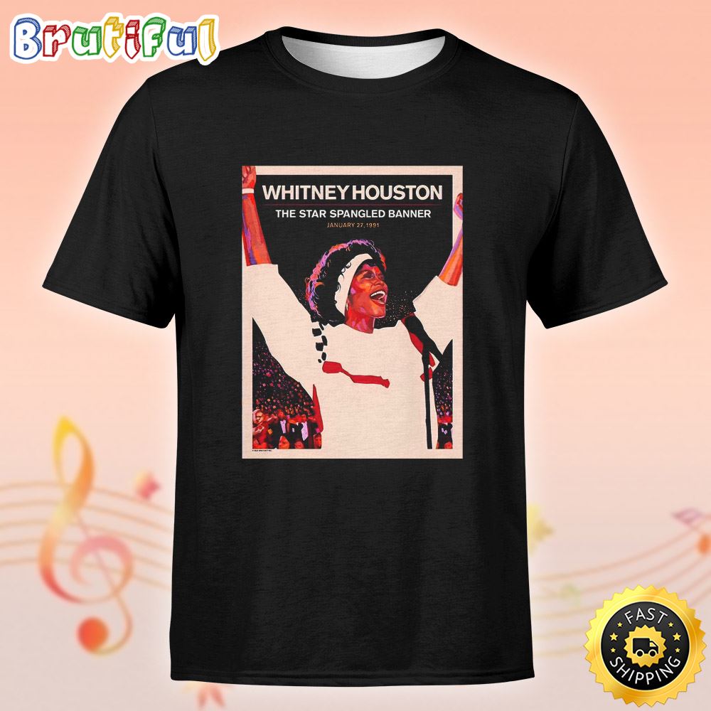 Vintage Whitney Houston Super Bowl T shirt tpdo99
